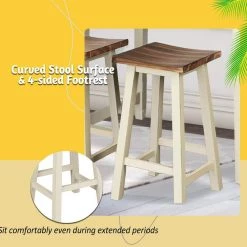 3 Pieces Bar Table Set Counter Pub Table by SUNRINX -Furniture Store brown beige sunrinx dining room sets mg6 31bd 44 1000