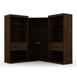 Ramsey Brown Open 3-Sectional Corner Closet (Set of 3) by Luxor