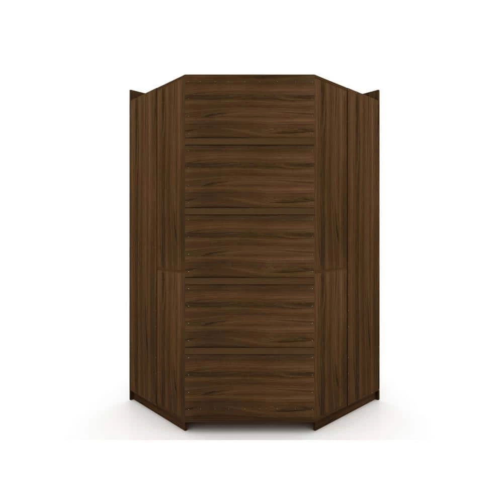 Ramsey 2.0 Brown Corner Wardrobe Closet by Luxor 6 Ramsey 2.0 Brown Corner Wardrobe Closet by Luxor - Image 6