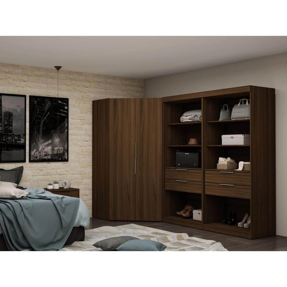 Ramsey 2.0 Brown Semi Open 3-Sectional Corner Closet (Set of 3) by Luxor 6 Ramsey 2.0 Brown Semi Open 3-Sectional Corner Closet (Set of 3) by Luxor - Image 6