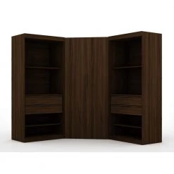 Ramsey 2.0 Brown Semi Open 3-Sectional Corner Closet (Set of 3) by Luxor