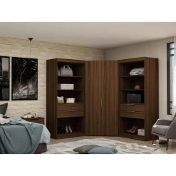 Ramsey 2.0 Brown Semi Open 3-Sectional Corner Closet (Set of 3) by Luxor 14 Ramsey 2.0 Brown Semi Open 3-Sectional Corner Closet (Set of 3) by Luxor -Furniture Store brown luxor armoires wardrobes 118hd2 c3 1000