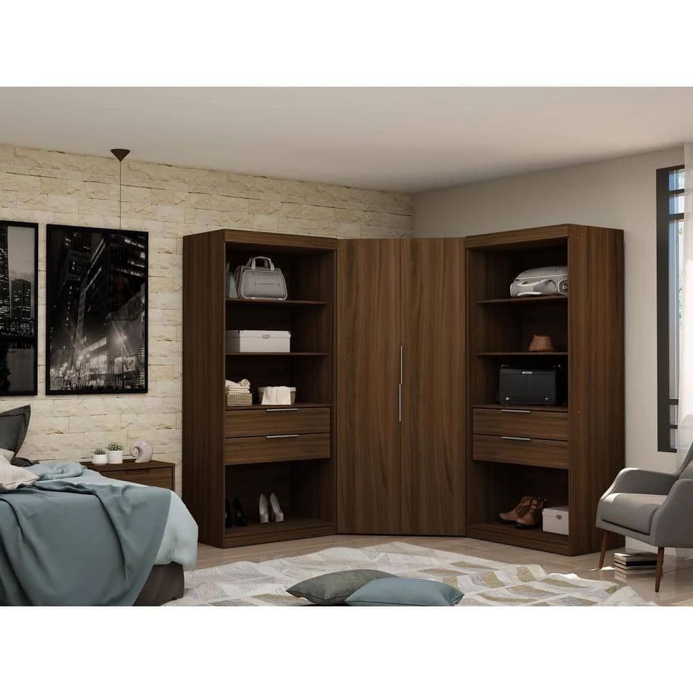 Ramsey 2.0 Brown Semi Open 3-Sectional Corner Closet (Set of 3) by Luxor 5 Ramsey 2.0 Brown Semi Open 3-Sectional Corner Closet (Set of 3) by Luxor - Image 5