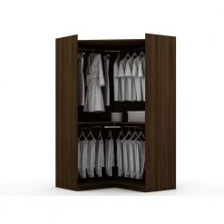Ramsey 2.0 Brown Semi Open 2-Sectional Corner Closet (Set of 2) by Luxor -Furniture Store brown luxor armoires wardrobes 125hd2 fa 1000