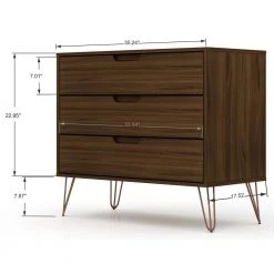 Intrepid 5-Drawer Brown Mid-Century Modern Dresser and Nightstand (Set of 2) by Luxor 16 Intrepid 5-Drawer Brown Mid-Century Modern Dresser and Nightstand (Set of 2) by Luxor -Furniture Store brown luxor dressers 104hd6 4f 1000