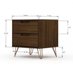 Intrepid 5-Drawer Brown Mid-Century Modern Dresser and Nightstand (Set of 2) by Luxor 20 Intrepid 5-Drawer Brown Mid-Century Modern Dresser and Nightstand (Set of 2) by Luxor -Furniture Store brown luxor dressers 104hd6 76 1000