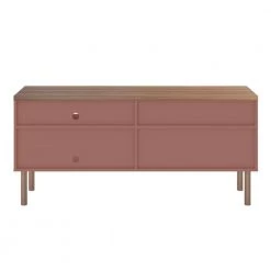 Hampton 54 in. Ceramic Pink and Nature Particle Board TV Stand Fits TVs Up to 50 in. with Storage Doors by Luxor -Furniture Store ceramic pink and nature luxor tv stands 3lchd2 a0 1000