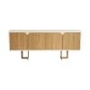 Javitz 71.25 in. Cinnamon And Off White Modern Sideboard with 6-Shelves by Luxor