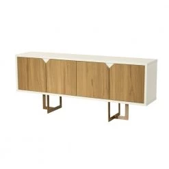 Javitz 71.25 in. Cinnamon And Off White Modern Sideboard with 6-Shelves by Luxor -Furniture Store cinnamon and off white luxor sideboards buffet tables 10217hd1 76 1000