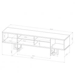 Javitz 81 in. Cinnamon and Off-White Particle Board TV Stand Fits TVs Up to 70 in. with Storage Doors by Luxor -Furniture Store cinnamon and off white luxor tv stands 2222hd1 4f 1000