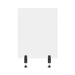 24 in. x 30 in. Clear Acrylic Sneeze Guard Desk Divider by Luxor