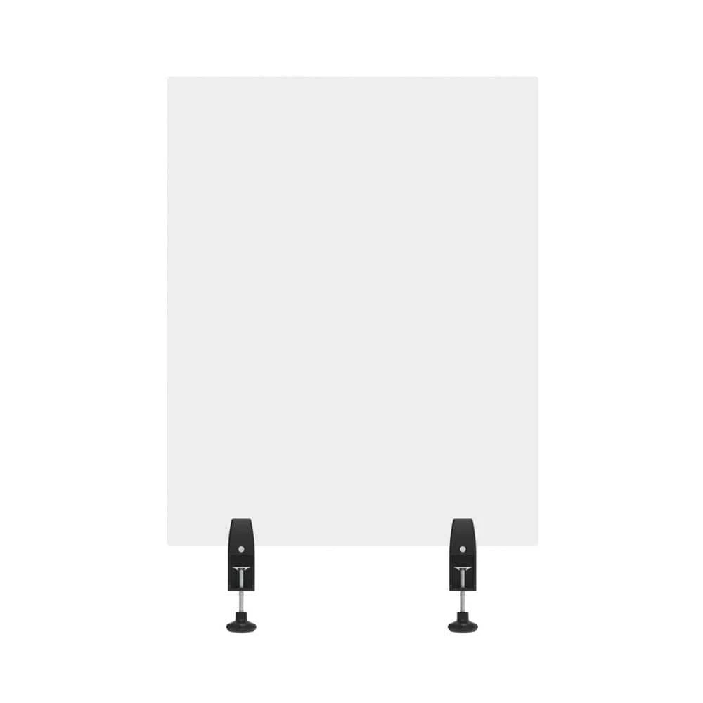 24 in. x 30 in. Clear Acrylic Sneeze Guard Desk Divider by Luxor 1 24 in. x 30 in. Clear Acrylic Sneeze Guard Desk Divider by Luxor