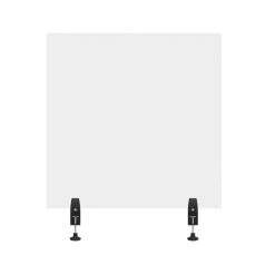 Acrylic 30 in. x 30 in. Clear Sneeze Guard Desk Divider by Luxor