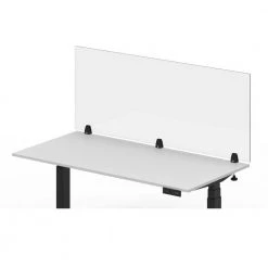 Acrylic Sneeze Guard Desk Divider 60 x 24, Clear by Luxor