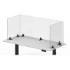Acrylic Sneeze Guard Freestanding Desk Divider 24 x 30, Clear by Luxor