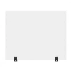 Acrylic Sneeze Guard Freestanding Desk Divider 30 x 24, Clear by Luxor