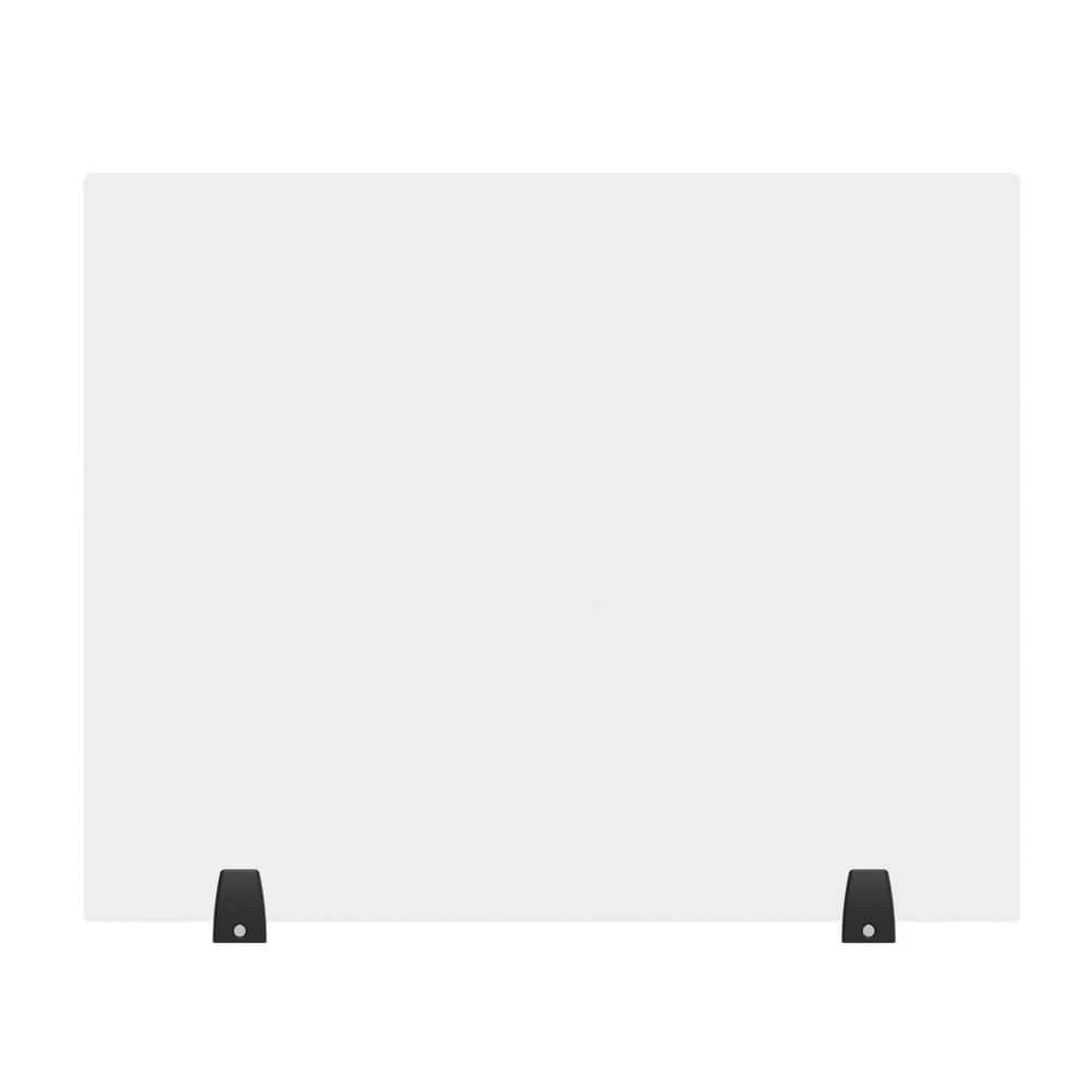 Acrylic Sneeze Guard Freestanding Desk Divider 30 x 24, Clear by Luxor 1 Acrylic Sneeze Guard Freestanding Desk Divider 30 x 24, Clear by Luxor