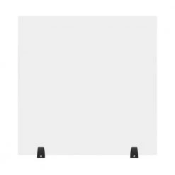 Acrylic Sneeze Guard Freestanding Desk Divider 30 x 30, Clear by Luxor