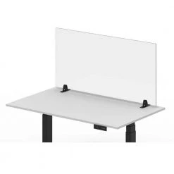 Acrylic 48 in. x 24 in. Clear Sneeze Guard Freestanding Desk Divider by Luxor