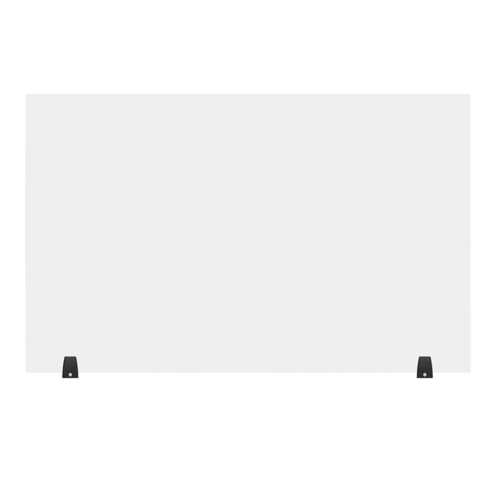 Acrylic Sneeze Guard Freestanding Desk Divider 48 x 30, Clear by Luxor 1 Acrylic Sneeze Guard Freestanding Desk Divider 48 x 30, Clear by Luxor