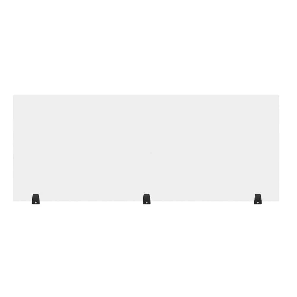 Acrylic 60 in. x 24 in. Clear Sneeze Guard Freestanding Desk Divider by Luxor 1 Acrylic 60 in. x 24 in. Clear Sneeze Guard Freestanding Desk Divider by Luxor