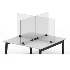 Acrylic 60 in. x 24 in. Clear Sneeze Guard Freestanding Desk Divider by Luxor 5 Acrylic 60 in. x 24 in. Clear Sneeze Guard Freestanding Desk Divider by Luxor -Furniture Store clear luxor computer desks divtt 6024c c3 1000