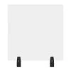 Acrylic Sneeze Guard Clamp On Cubicle Wall Extender 24 x 24, Clear by Luxor
