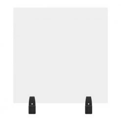 Acrylic Sneeze Guard Clamp On Cubicle Wall Extender 24 x 24, Clear by Luxor