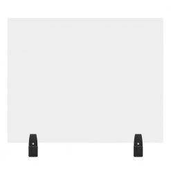 Acrylic Sneeze Guard Clamp On Cubicle Wall Extender 30 x 24, Clear by Luxor