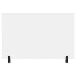 Acrylic Sneeze Guard Clamp On Cubicle Wall Extender 48 x 30, Clear by Luxor