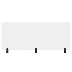 Acrylic Sneeze Guard Clamp On Cubicle Wall Extender 60 x 24, Clear by Luxor