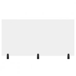 Acrylic 60 in. x 30 in. Clear Sneeze Guard Clamp On Cubicle Wall Extender by Luxor
