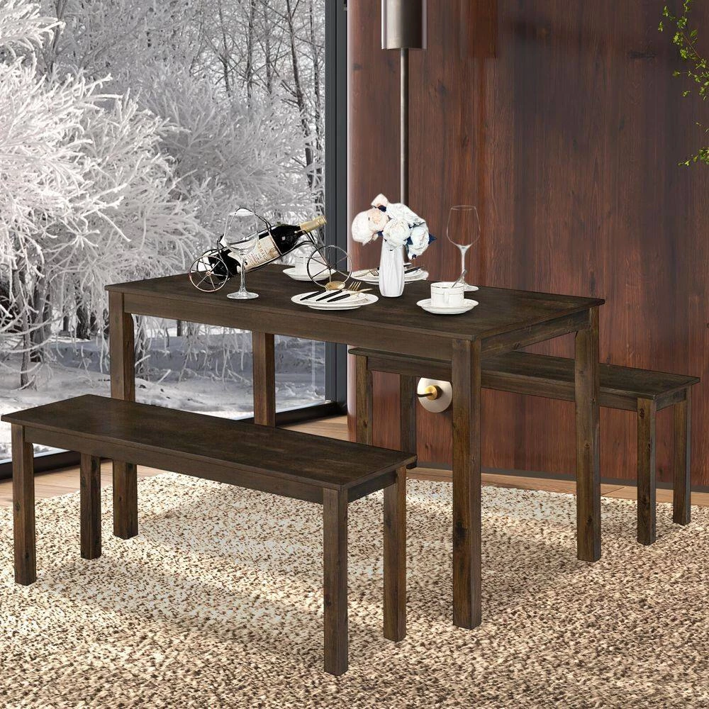 3-Piece Coffee Modern Studio Collection Table Dining Set with Wood Top by SUNRINX 10 3-Piece Coffee Modern Studio Collection Table Dining Set with Wood Top by SUNRINX - Image 10