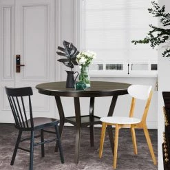 42 in. 2-tier Round Dining Table with Storage Shelf by SUNRINX -Furniture Store coffee sunrinx kitchen dining tables mg6 38bd 31 1000