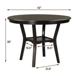 42 in. 2-tier Round Dining Table with Storage Shelf by SUNRINX -Furniture Store coffee sunrinx kitchen dining tables mg6 38bd 66 1000