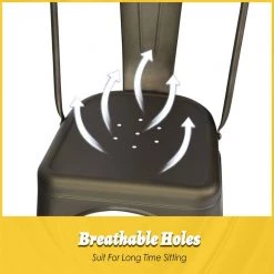 33 in. Dark Brown 4-Pieces Modern Metal Frame Bar Stools with High Back and Rubber Feet by SUNRINX 9 33 in. Dark Brown 4-Pieces Modern Metal Frame Bar Stools with High Back and Rubber Feet by SUNRINX -Furniture Store dark brown gun sunrinx bar stools mg6 17bd 4f 1000