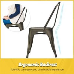 33 in. Dark Brown 4-Pieces Modern Metal Frame Bar Stools with High Back and Rubber Feet by SUNRINX 8 33 in. Dark Brown 4-Pieces Modern Metal Frame Bar Stools with High Back and Rubber Feet by SUNRINX -Furniture Store dark brown gun sunrinx bar stools mg6 17bd c3 1000