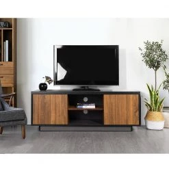 47.2 in. Mid-Century Modern 2-Door TV Stand with Storage Cabinet Fits TV's up to 60 in. by Edendirect 17 47.2 in. Mid-Century Modern 2-Door TV Stand with Storage Cabinet Fits TV's up to 60 in. by Edendirect -Furniture Store deep rustic brown edendirect tv stands gp00ra210922005 31 1000