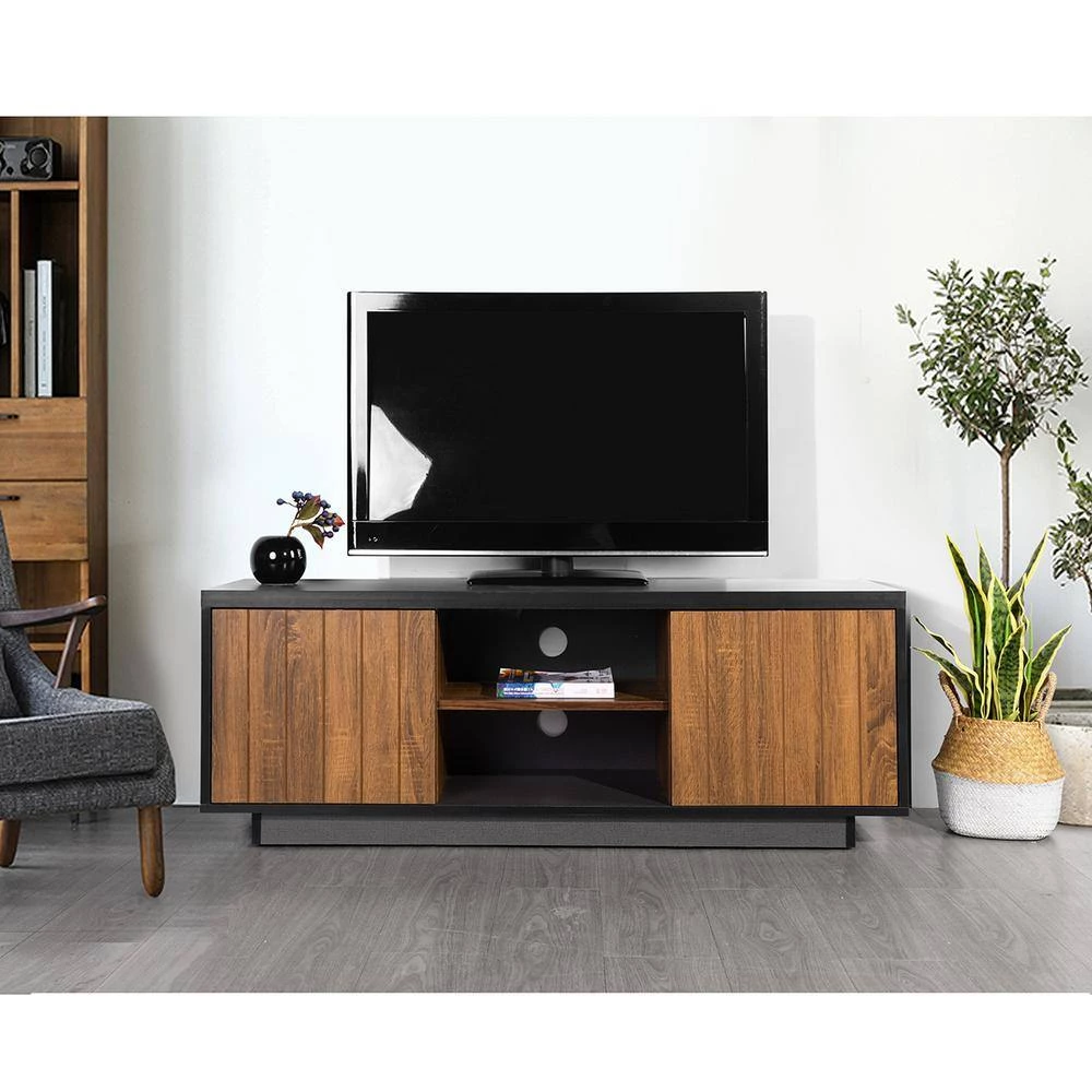 47.2 in. Mid-Century Modern 2-Door TV Stand with Storage Cabinet Fits TV's up to 60 in. by Edendirect 9 47.2 in. Mid-Century Modern 2-Door TV Stand with Storage Cabinet Fits TV's up to 60 in. by Edendirect - Image 9