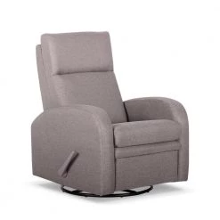 30 in. W Desert Sand Lahti Handle Manual Glider Swivel Recliner by Edendirect