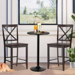 24 in. 2-Pack Rubber Wood Frame Kitchen Chairs by SUNRINX -Furniture Store expresso sunrinx dining chairs mg6 22bd 31 1000