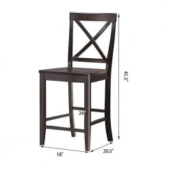24 in. 2-Pack Rubber Wood Frame Kitchen Chairs by SUNRINX -Furniture Store expresso sunrinx dining chairs mg6 22bd 44 1000