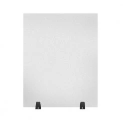 Acrylic 24 in. x 30 in. Frosted Sneeze Guard Freestanding Desk Divider by Luxor
