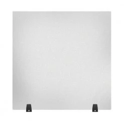 Acrylic Sneeze Guard Freestanding Desk Divider 30 x 30, Frosted by Luxor