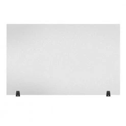 Acrylic 48 in. x 30 in. Frosted Sneeze Guard Freestanding Desk Divider by Luxor