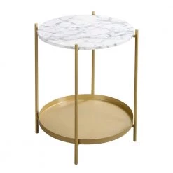 17.52 in. Gold Emma end table by SUNRINX