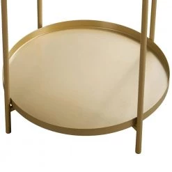 17.52 in. Gold Emma end table by SUNRINX 13 17.52 in. Gold Emma end table by SUNRINX -Furniture Store gold white sunrinx end side tables mg6 47bd 66 1000