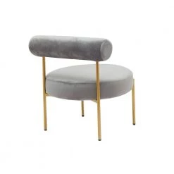 25.98 in. Gray Low Back Metal Frame Round Stool by Edendirect -Furniture Store gray edendirect bar stools zjmrra211202011 4f 1000