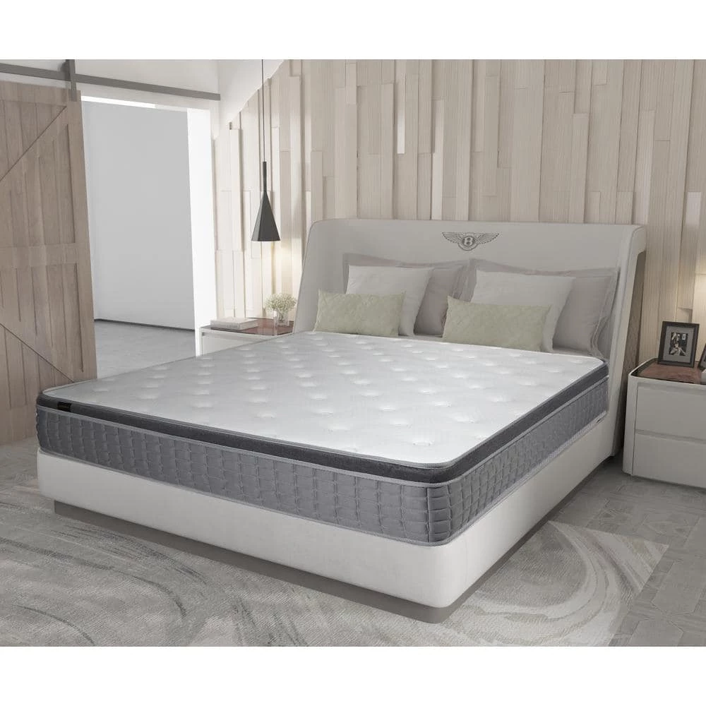 12 in. Medium Hybrid Latex Mattress Euro Top High Density Foam Mattress, Bed-in-A-Box, Queen Mattress by Edendirect 4 12 in. Medium Hybrid Latex Mattress Euro Top High Density Foam Mattress, Bed-in-A-Box, Queen Mattress by Edendirect - Image 4