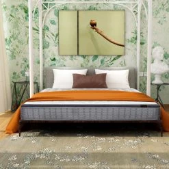 12 in. Medium Hybrid Latex Mattress Euro Top High Density Foam Mattress, Bed-in-A-Box, Queen Mattress by Edendirect